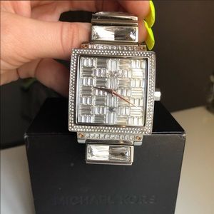Michael Kors MK5728 silver Swarovski crystal watch